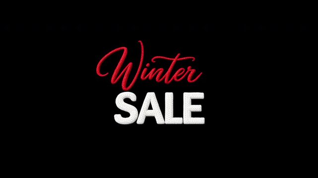 WINTER SALE NOW ON, END SOON, SHOP NOW graphic handwrite animates onto the screen textured text 4k hi res chroma key ready. Trending