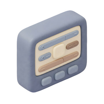 Claymorphic HMI screen indicator
