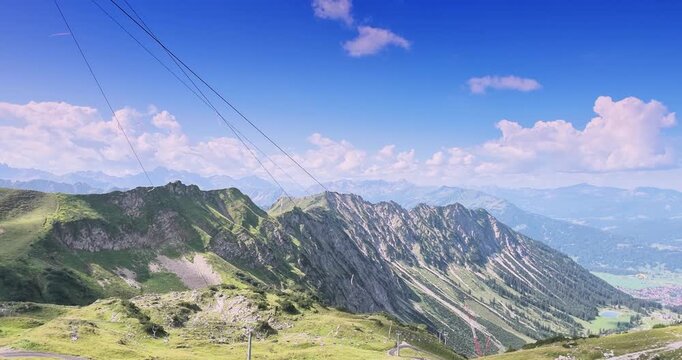 Scenic mountain panorama from Nebelhorn near Oberstdorf Germany