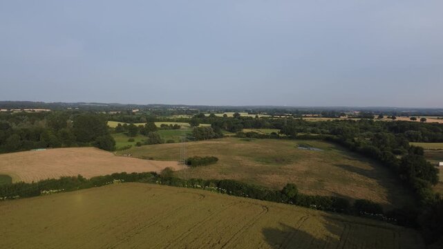 Aerial drone view of the landscape
