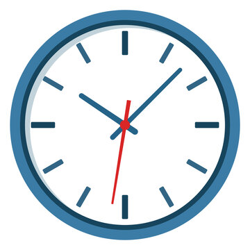 Round wall clock icon vector illustration