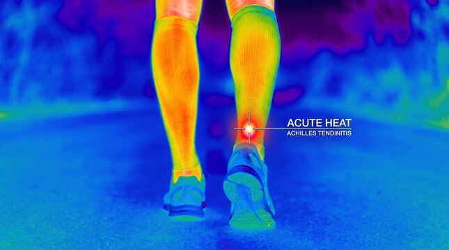 Thermal Imaging Concept of Achilles Tendinitis and Overuse Injury from Running