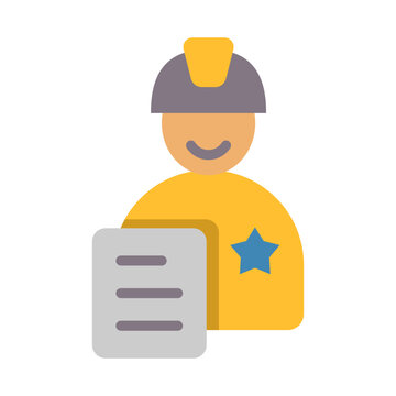 Site Supervisor Icon - Flat Color