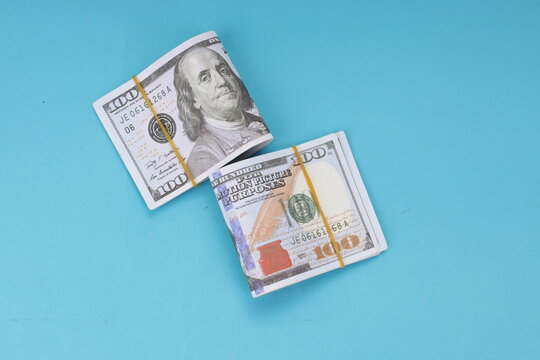 High Angle of Cash Money Stacks for Corporate Budgeting