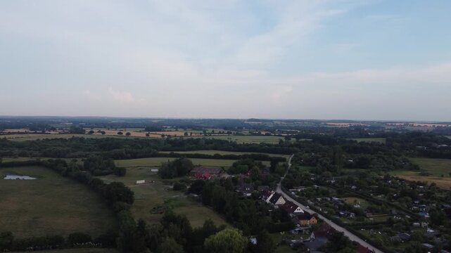 Aerial drone view of the landscape