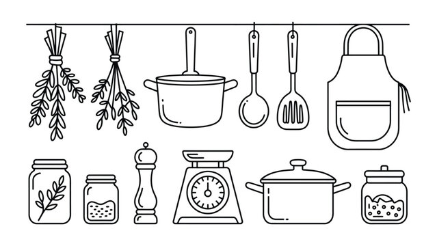 Kitchen utensils and cooking tools set