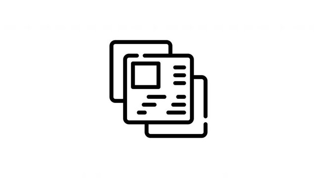 Stacked documents with lines of text paper. Suitable for business presentations, reports, articles, or educational materials. Perfect for officethemed designs.