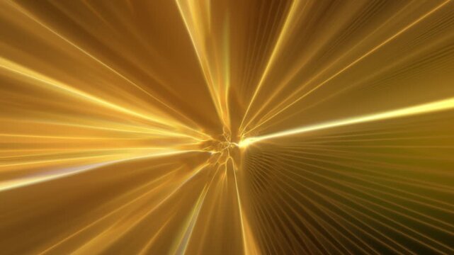Radiant golden light trails rush toward a central vortex