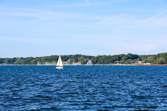 Kiel, Germany - 22. June 2026: Sailboat participating in Kiel Week regatta, Kiel, Germany