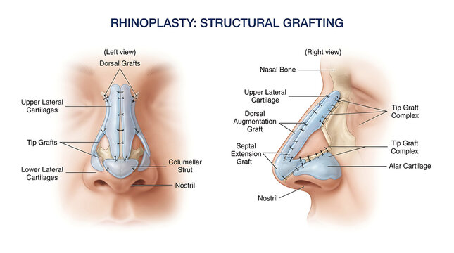 Medical of rhinoplasty structural grafting anatomy