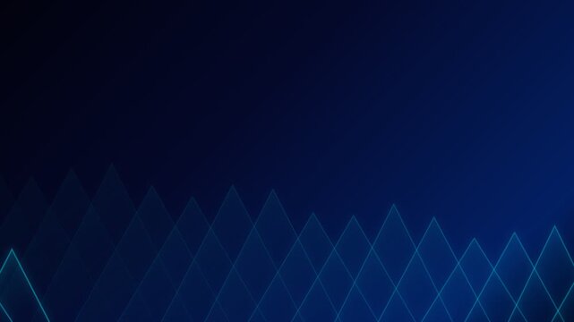 Abstract geometric pattern with glowing blue triangles on dark background