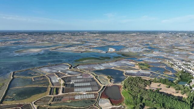 survol des marais salants de Gu&eacute;rande