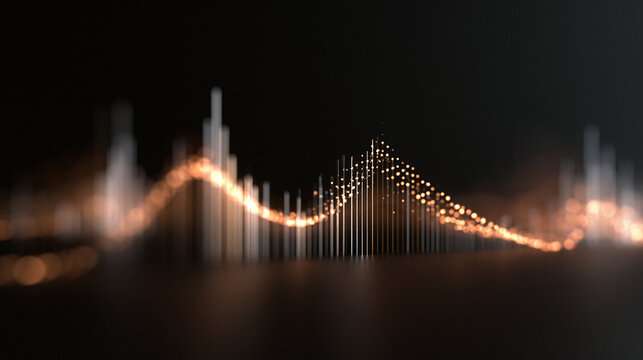 Abstract Glowing Digital Audio Soundwave and Frequency Equalizer