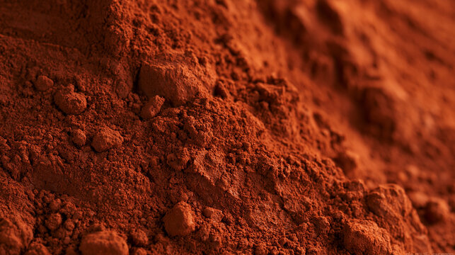 Raw Organic Cocoa Powder Texture Close-Up