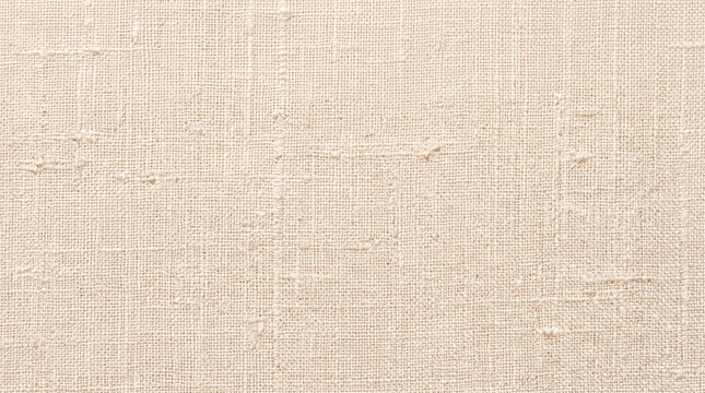 Natural Beige Linen Fabric Texture Background