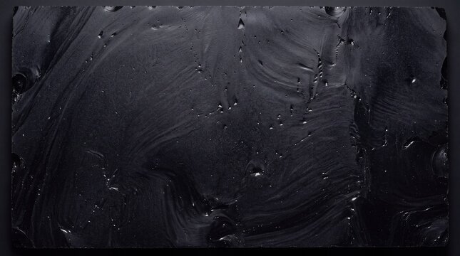 Black Obsidian Stone Texture Abstract Background