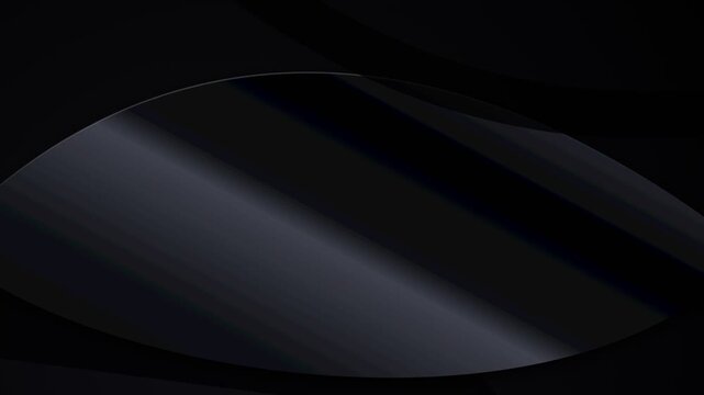 Minimalist abstract black oval shape with subtle gradient light reflections