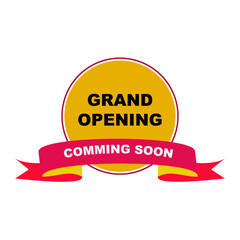 Fototapeta premium Grand opening coming soon badge label sign