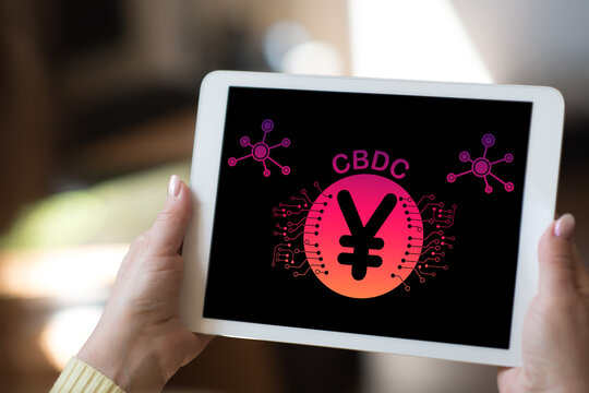 Cbdc concept on a tablet