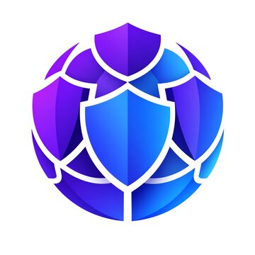 Global Shield Digital Globe &ndash; Cybersecurity and Web Protection Vector Icon