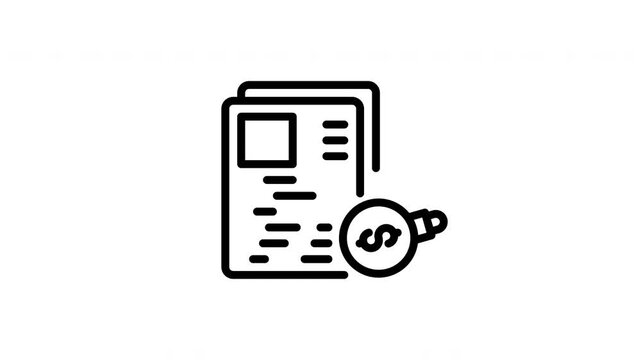 Document money circle, contract legal ideal for financial reports, budgeting documents, investment presentations, business analysis concepts.