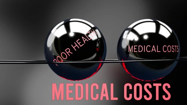 Fast food, poor health and medical costs in repeating, endless vicious circle. Fast food causes higher levels of poor health, which then triggers medical costs, which contributes to more fast food. 