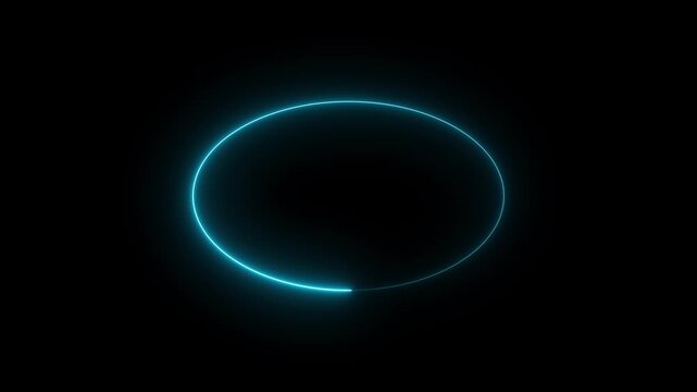 Glowing neon circle loading icon concept animation background 4k. glowing sphere loping circle