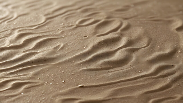 Human footprints walking texture on soft desert sand