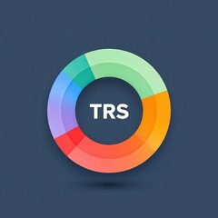 Fototapeta premium Circular dashboard chart with colorful segments