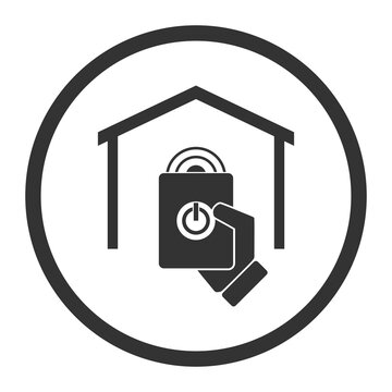 Automatic garage door system icon isolated on transparent background