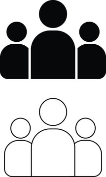 People group icon suitable symbol  Simple stock illustration stock