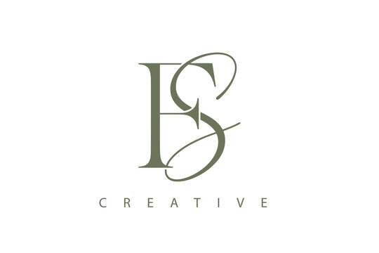 classic FS monogram wedding logo template