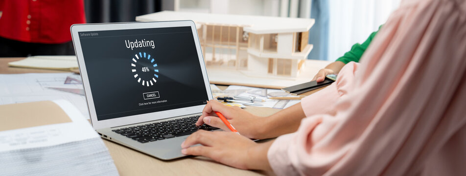 Software update on computer for brisk version of device software upgrade