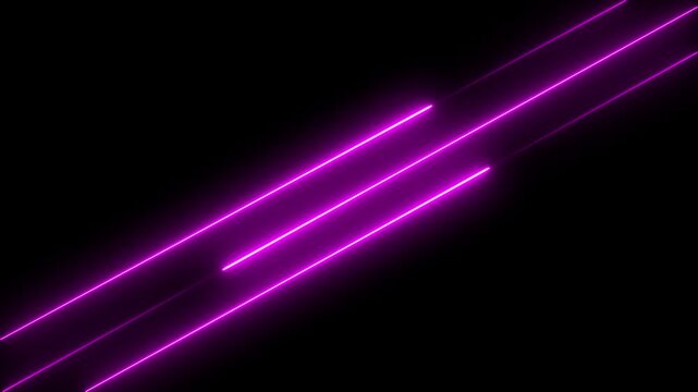 Glowing neon line Icon black background. neon line animation.