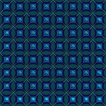 Blue and green abstract geometric pattern background