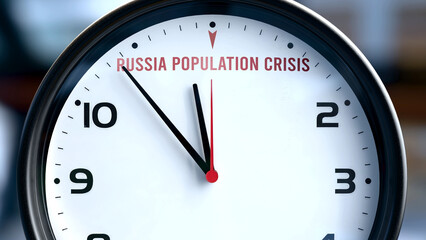 Fototapeta premium Russia Population Crisis that is going to happen soon, it is imminent. Incoming russia population crisis, approaching in the near future. Russia Population Crisis almost here. ,3d illustration