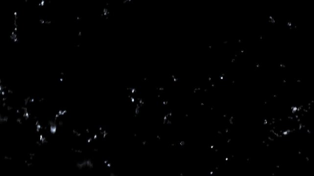 Fluid water streams move dynamically while creating detailed splash patterns.