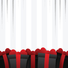 Obraz premium Clean White Vertical Curtain Stage Background Vector Design Featuring Minimalist Fabric Textures and Luxury Theater Drapery for Photography Studio Backdrops and Events