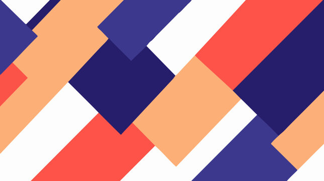 Colorful abstract geometric background with diagonal overlapping shapes