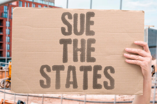 "Sue the states" Industry group files constitutional challenge. INDUSTRY. GROUP. FILES. CONSTITUTIONAL. CHALLENGE.