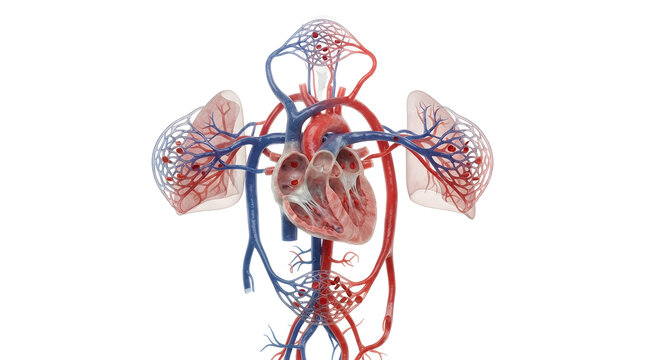 Systemic and Pulmonary Circulation &ndash;Medical Anatomy Illustration for Healthcare Education