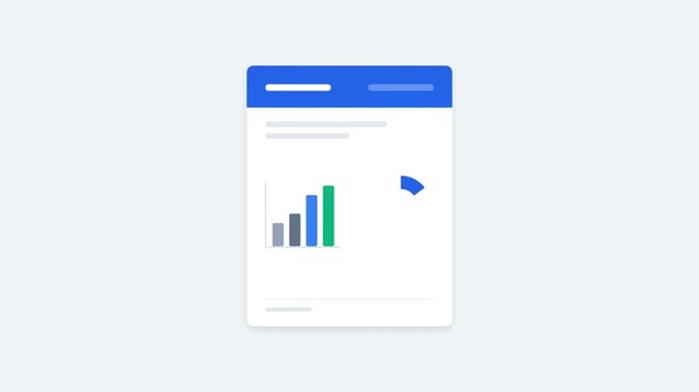 Animation showing business analytics dashboard report