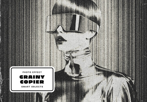 Grainy Copier Photo Effect For Poster And Social Media Design