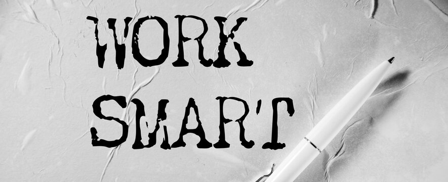 WORK SMART text on paper