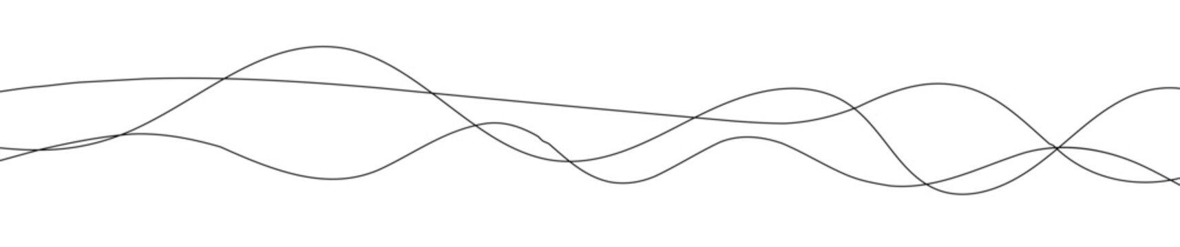 Thin curved wavy lines