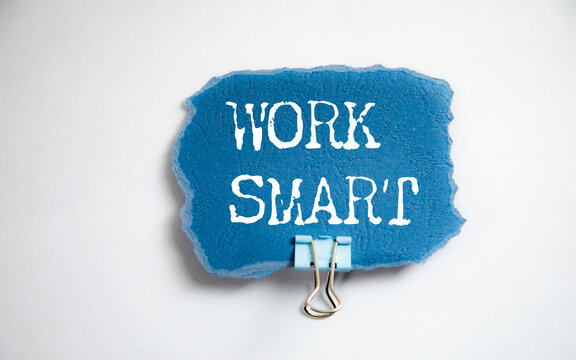 WORK SMART text on paper