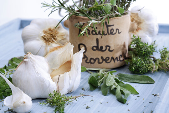 Garlic and herbs