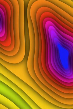This abstract background features a colorful gradient pattern