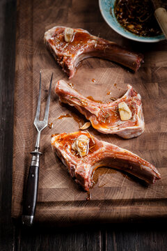 Marinated lamb chops