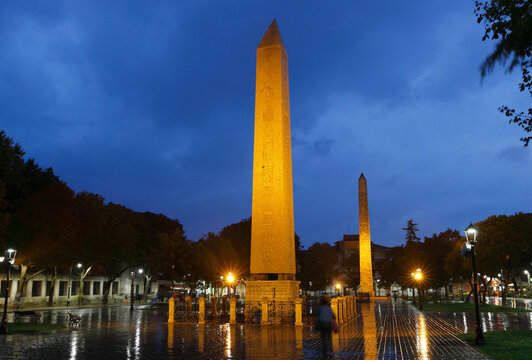 Turkey, Istanbul, View of Obelisk of Theodosius